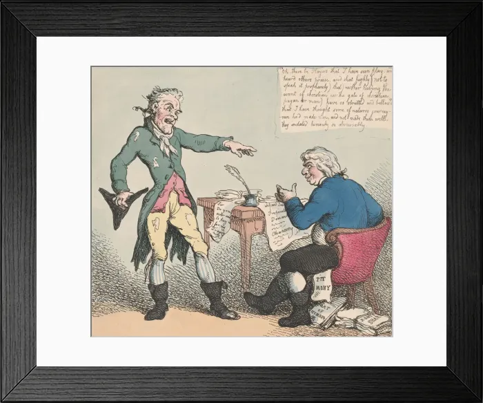 Framed Print : A Theatrical Candidate, 1797. 1797. Creator: Thomas Rowlandson Framed Print : A Theatrical Candidate, 1797. 1797. Creator: Thomas Rowlandson