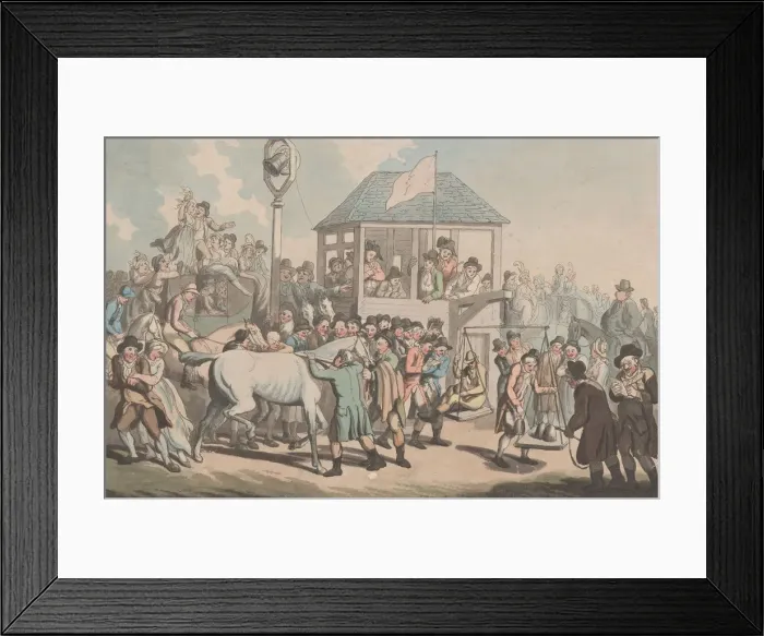 Framed Print : Weighing, January 1, 1799. January 1, 1799. Creator: Thomas Rowlandson Framed Print : Weighing, January 1, 1799. January 1, 1799. Creator: Thomas Rowlandson