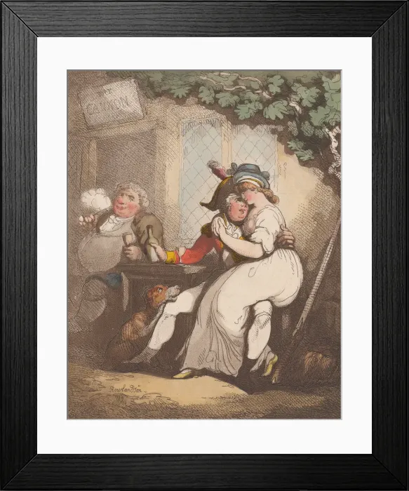 Framed Print : The Soldiers Departure, October 10, 1799. October 10, 1799. Creator: Thomas Rowlandson Framed Print : The Soldiers Departure, October 10, 1799. October 10, 1799. Creator: Thomas Rowlandson