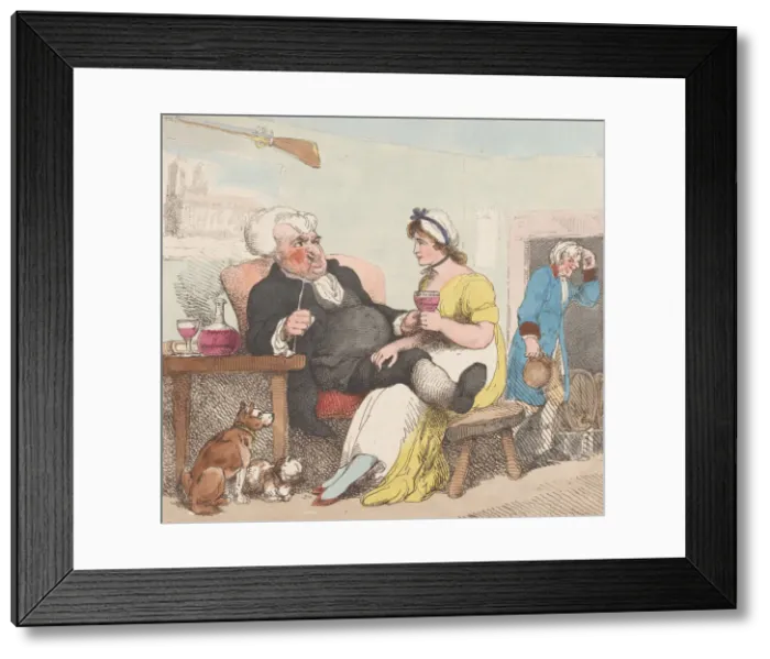 Framed Print : The Crowe & The Pigeon, October 1, 1799. October 1, 1799. Creator: Thomas Rowlandson Framed Print : The Crowe & The Pigeon, October 1, 1799. October 1, 1799. Creator: Thomas Rowlandson