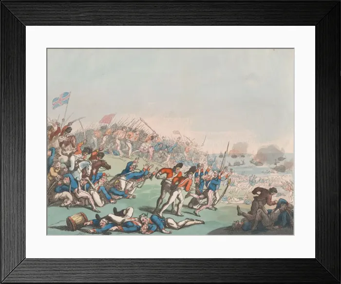 Framed Print : England Invaded or Frenchmen Naturalized, 1803. 1803. Creator: Thomas Rowlandson Framed Print : England Invaded or Frenchmen Naturalized, 1803. 1803. Creator: Thomas Rowlandson
