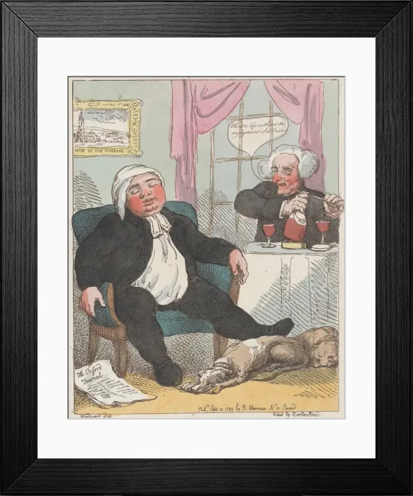Framed Print : Vicar, September 10, 1799. September 10, 1799. Creator: Thomas Rowlandson Framed Print : Vicar, September 10, 1799. September 10, 1799. Creator: Thomas Rowlandson
