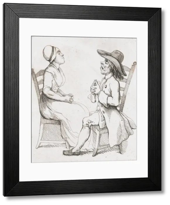 Framed Print : Spiritual Lovers, January 2, 1797. January 2, 1797. Creator: Thomas Rowlandson Framed Print : Spiritual Lovers, January 2, 1797. January 2, 1797. Creator: Thomas Rowlandson