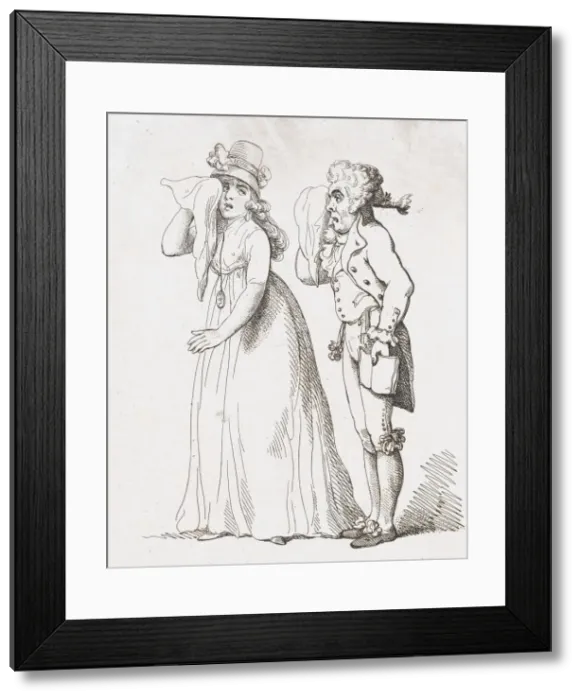 Framed Print : Sympathetic Lovers, February 6, 1797. February 6, 1797. Creator: Thomas Rowlandson Framed Print : Sympathetic Lovers, February 6, 1797. February 6, 1797. Creator: Thomas Rowlandson