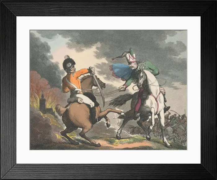 Framed Print : Cut One and Thigh Protect New Guard, 1798. 1798. Creator: Thomas Rowlandson Framed Print : Cut One and Thigh Protect New Guard, 1798. 1798. Creator: Thomas Rowlandson