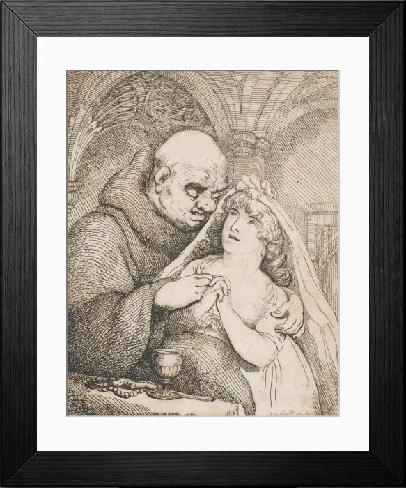 Framed Print : Symptoms of Sanctity, February 28, 1800. February 28, 1800. Creator: Thomas Rowlandson Framed Print : Symptoms of Sanctity, February 28, 1800. February 28, 1800. Creator: Thomas Rowlandson