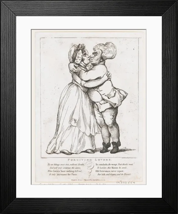 Framed Print : Forgiving Lovers, March 15, 1798. March 15, 1798. Creator: Thomas Rowlandson Framed Print : Forgiving Lovers, March 15, 1798. March 15, 1798. Creator: Thomas Rowlandson