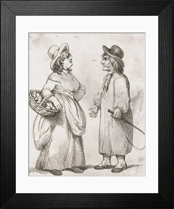 Framed Print : Country Lovers, March 15, 1798. March 15, 1798. Creator: Thomas Rowlandson Framed Print : Country Lovers, March 15, 1798. March 15, 1798. Creator: Thomas Rowlandson