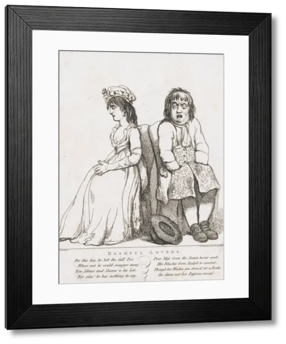 Framed Print : Bashful Lovers, March 15, 1798. March 15, 1798. Creator: Thomas Rowlandson Framed Print : Bashful Lovers, March 15, 1798. March 15, 1798. Creator: Thomas Rowlandson