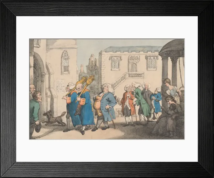 Framed Print : Procession of a Country Corporation, August 12, 1799. August 12, 1799 Framed Print : Procession of a Country Corporation, August 12, 1799. August 12, 1799