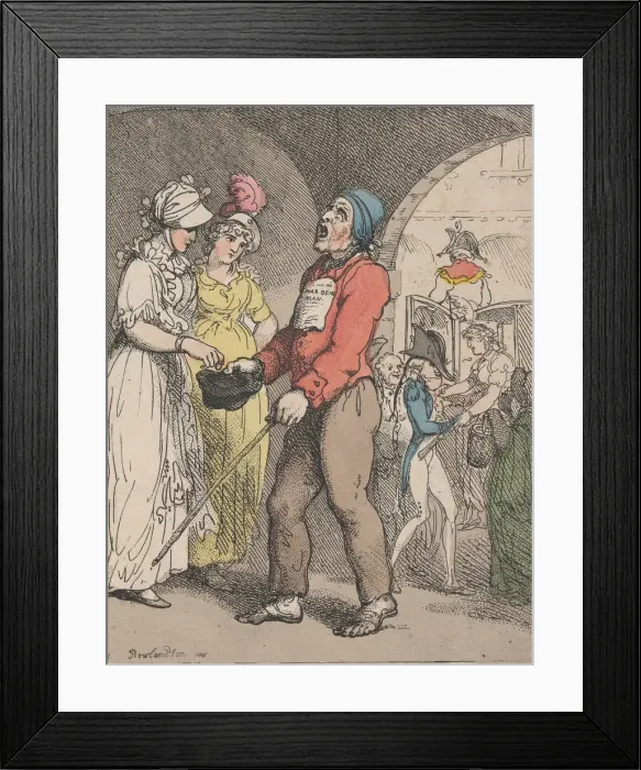 Framed Print : Pray Remember the Blind, 1801. 1801. Creator: Thomas Rowlandson Framed Print : Pray Remember the Blind, 1801. 1801. Creator: Thomas Rowlandson