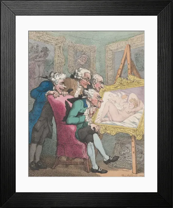 Framed Print : Connoisseurs, June 20, 1799. June 20, 1799. Creator: Thomas Rowlandson Framed Print : Connoisseurs, June 20, 1799. June 20, 1799. Creator: Thomas Rowlandson