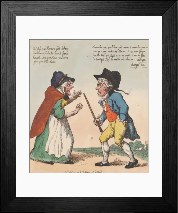 Framed Print : The Irish Baronet and his Nurse, September 20, 1799. September 20, 1799