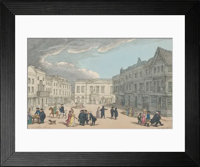 Framed Print : Market Place at Cambridge, November 15, 1801. November 15, 1801 Framed Print : Market Place at Cambridge, November 15, 1801. November 15, 1801