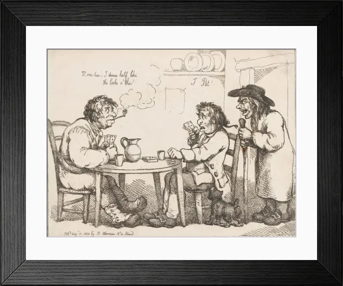 Framed Print : A Game at Put in a Country Alehouse, August 10, 1810. August 10, 1810 Framed Print : A Game at Put in a Country Alehouse, August 10, 1810. August 10, 1810