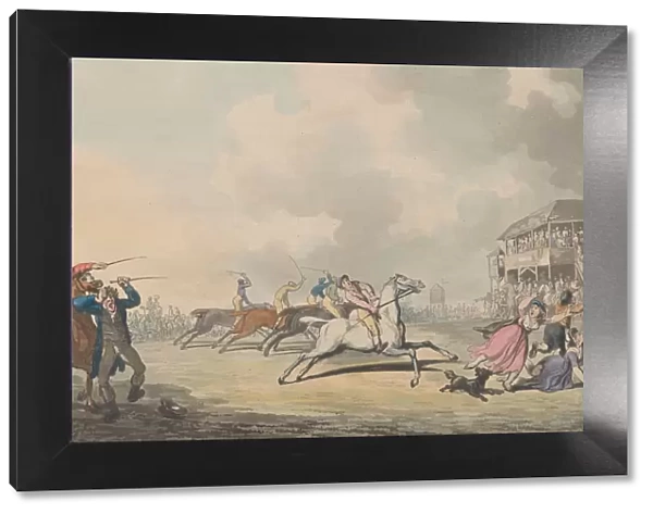 Running out of the Course, January 1, 1799. January 1, 1799. Creator: Thomas Rowlandson