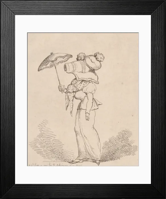 Framed Print : Light Summer Cloathing [sic], September 10, 1801. September 10, 1801