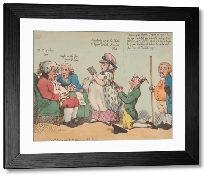 Framed Print : Swearing a Bastard Child!, December 20, 1800. December 20, 1800 Framed Print : Swearing a Bastard Child!, December 20, 1800. December 20, 1800