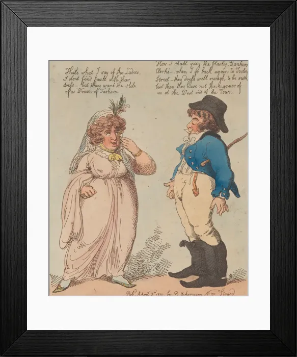 Framed Print : Fashion, April 2, 1801. April 2, 1801. Creator: Thomas Rowlandson Framed Print : Fashion, April 2, 1801. April 2, 1801. Creator: Thomas Rowlandson