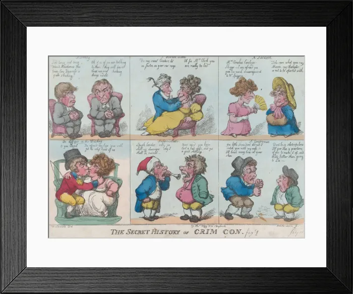 Framed Print : The Secret History of Crim Con, Fig 1, August 18, 1808. August 18, 1808 Framed Print : The Secret History of Crim Con, Fig 1, August 18, 1808. August 18, 1808