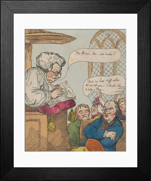 Framed Print : The Topers Mistake, July 20, 1801. July 20, 1801. Creator: Thomas Rowlandson Framed Print : The Topers Mistake, July 20, 1801. July 20, 1801. Creator: Thomas Rowlandson