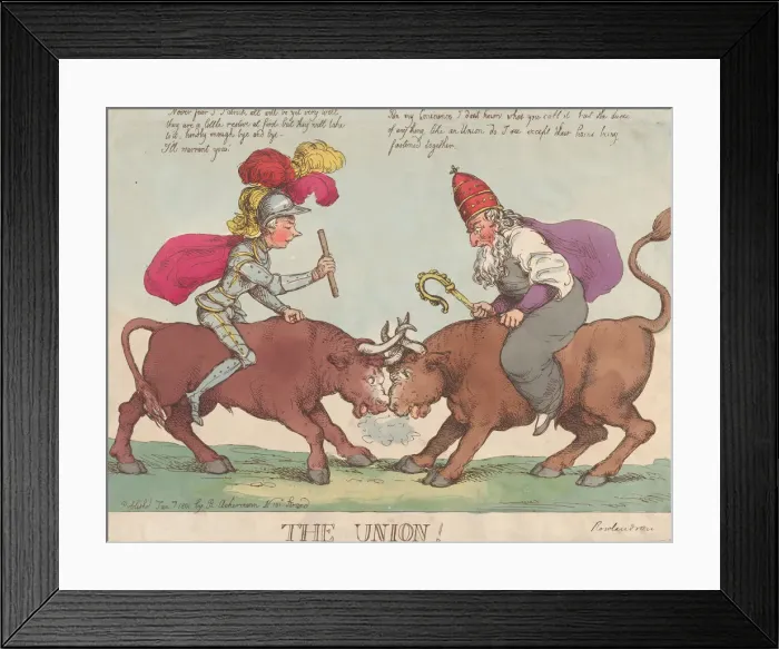 Framed Print : The Union, January 1, 1801. January 1, 1801. Creator: Thomas Rowlandson Framed Print : The Union, January 1, 1801. January 1, 1801. Creator: Thomas Rowlandson