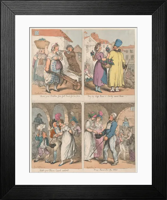Framed Print : Four Scenes from Cries of London Series: Heres your Potatoes Framed Print : Four Scenes from Cries of London Series: Heres your Potatoes