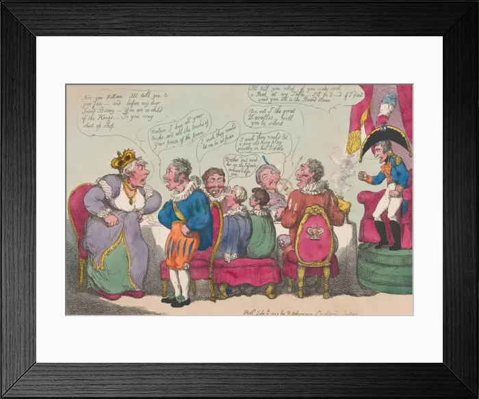 Framed Print : Billingsgate at Bayonne, or The Imperial Dinner!, July 10, 1808. July 10, 1808 Framed Print : Billingsgate at Bayonne, or The Imperial Dinner!, July 10, 1808. July 10, 1808