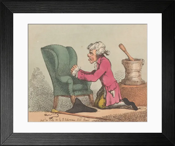 Framed Print : The Apothecarys Prayer!!, July 30, 1801. July 30, 1801. Creator: Thomas Rowlandson