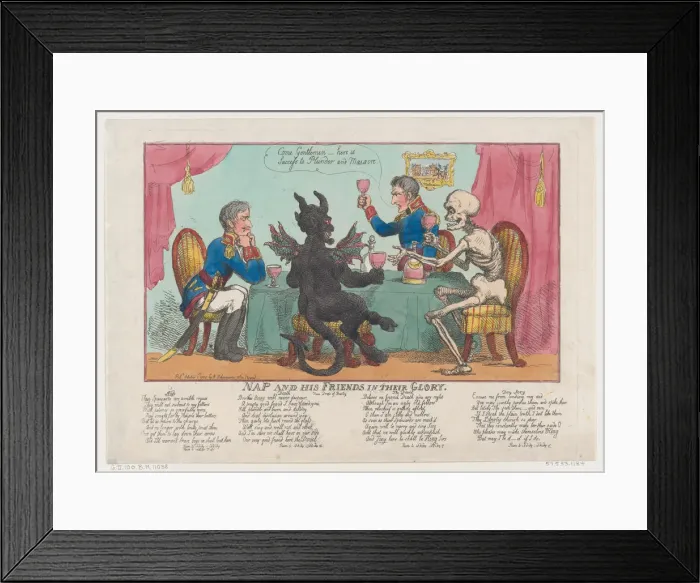 Framed Print : Nap and His Friends in their Glory, October 1, 1808. October 1, 1808 Framed Print : Nap and His Friends in their Glory, October 1, 1808. October 1, 1808