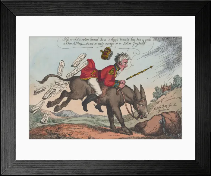 Framed Print : King Joe on his Spanish Donkey, August 27, 1808. August 27, 1808 Framed Print : King Joe on his Spanish Donkey, August 27, 1808. August 27, 1808