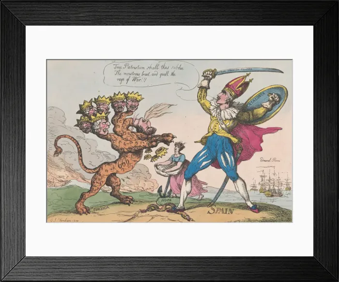 Framed Print : The Beast As Described In The Revelations, Chap. 13, Resembling Napoleon Buonapar Framed Print : The Beast As Described In The Revelations, Chap. 13, Resembling Napoleon Buonapar