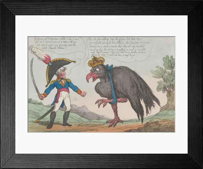 Framed Print : Napoleon The Little in a Rage with His Great French Eagle!!, September 20, 1808 Framed Print : Napoleon The Little in a Rage with His Great French Eagle!!, September 20, 1808