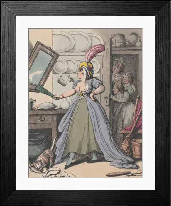 Framed Print : Whos Mistress Now?, June 25, 1802. June 25, 1802. Creator: Thomas Rowlandson Framed Print : Whos Mistress Now?, June 25, 1802. June 25, 1802. Creator: Thomas Rowlandson