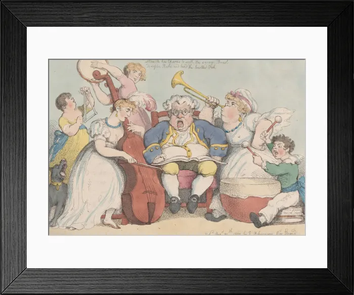 Framed Print : A Musical Family, August 30, 1802. August 30, 1802. Creator: Thomas Rowlandson Framed Print : A Musical Family, August 30, 1802. August 30, 1802. Creator: Thomas Rowlandson