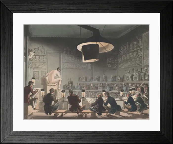 Framed Print : Drawing from Life at the Royal Academy, Somerset House, January 1, 1808. January 1, 1808 Framed Print : Drawing from Life at the Royal Academy, Somerset House, January 1, 1808. January 1, 1808