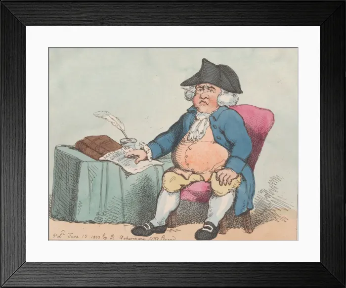 Framed Print : A Parish Officers Journal!!, June 15, 1802. June 15, 1802. Creator: Thomas Rowlandson