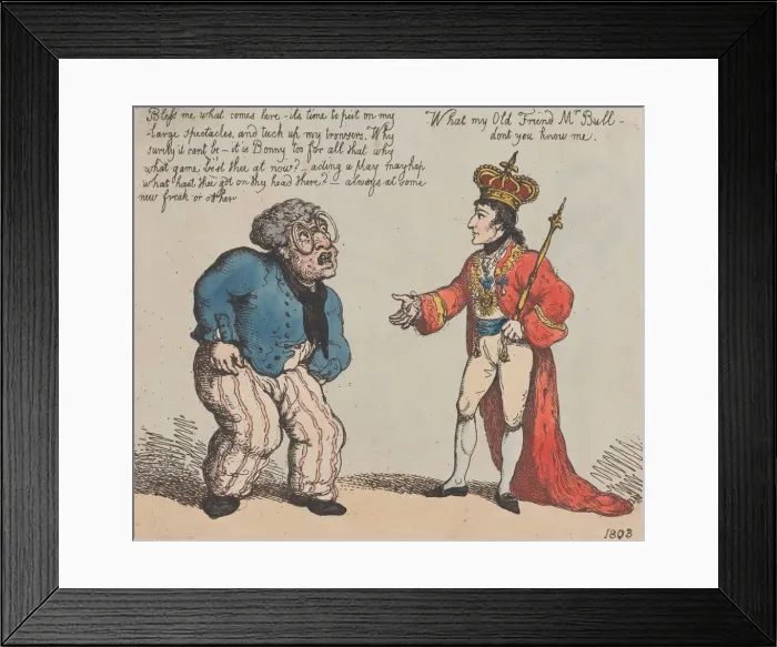Framed Print : A New French Phantasmagoria, 1803. 1803. Creator: Thomas Rowlandson Framed Print : A New French Phantasmagoria, 1803. 1803. Creator: Thomas Rowlandson