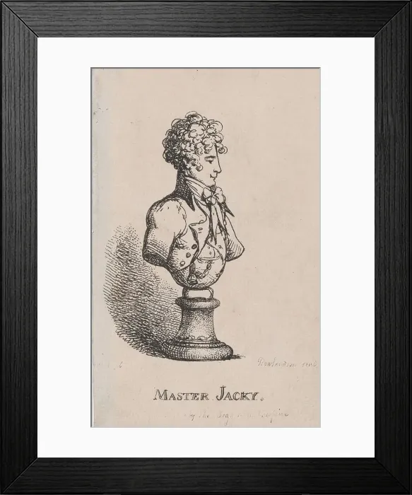 Framed Print : Master Jacky, April 1808. April 1808. Creator: Thomas Rowlandson Framed Print : Master Jacky, April 1808. April 1808. Creator: Thomas Rowlandson