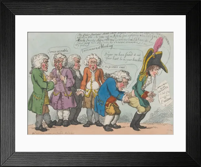 Framed Print : Nap Buonaparte in a Fever on Receiving the Extraordinary Gazette of Nelson s Framed Print : Nap Buonaparte in a Fever on Receiving the Extraordinary Gazette of Nelson s