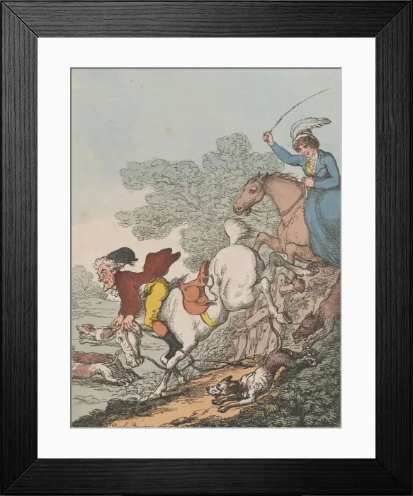 Framed Print : Easter Monday, or The Cockney Hunt, July 14, 1807. July 14, 1807 Framed Print : Easter Monday, or The Cockney Hunt, July 14, 1807. July 14, 1807