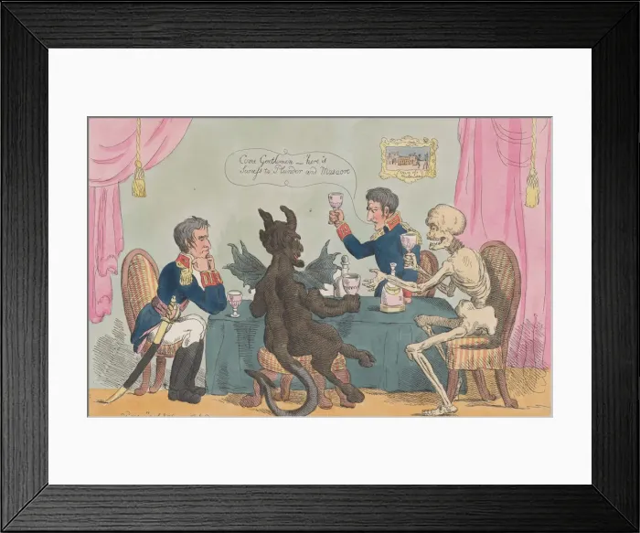Framed Print : Nap and His Friends in their Glory, October 1, 1813. October 1, 1813 Framed Print : Nap and His Friends in their Glory, October 1, 1813. October 1, 1813