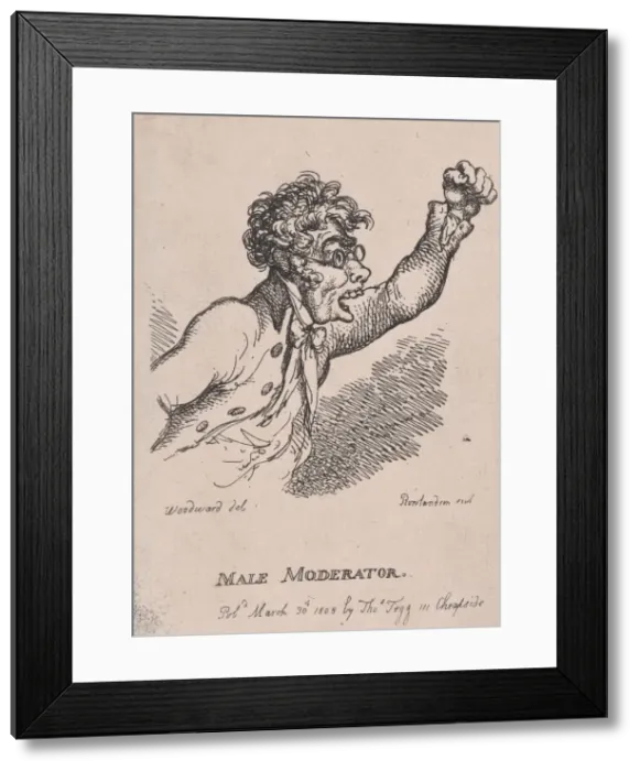 Framed Print : Male Moderator, March 30, 1808. March 30, 1808. Creator: Thomas Rowlandson Framed Print : Male Moderator, March 30, 1808. March 30, 1808. Creator: Thomas Rowlandson