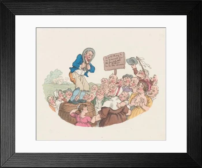 Framed Print : A Grinning Match, February 1, 1803. February 1, 1803. Creator: Thomas Rowlandson Framed Print : A Grinning Match, February 1, 1803. February 1, 1803. Creator: Thomas Rowlandson