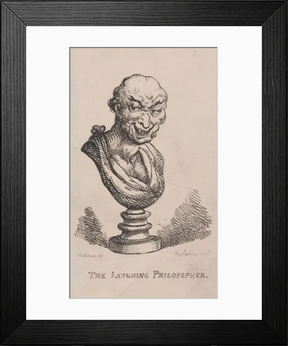 Framed Print : The Laughing Philosopher, 1808. 1808. Creator: Thomas Rowlandson Framed Print : The Laughing Philosopher, 1808. 1808. Creator: Thomas Rowlandson