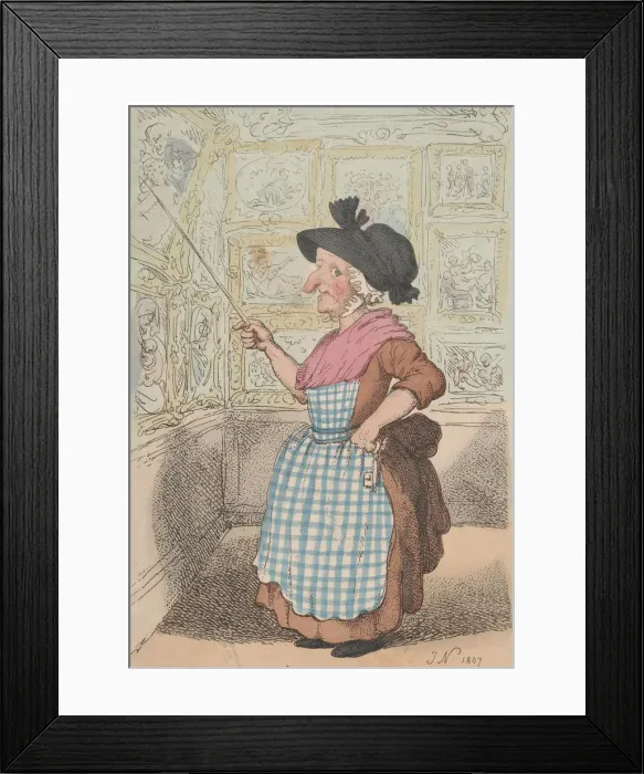 Framed Print : Mrs. Showell, the Woman who shows General Guises Collection of Pictures at O Framed Print : Mrs. Showell, the Woman who shows General Guises Collection of Pictures at O