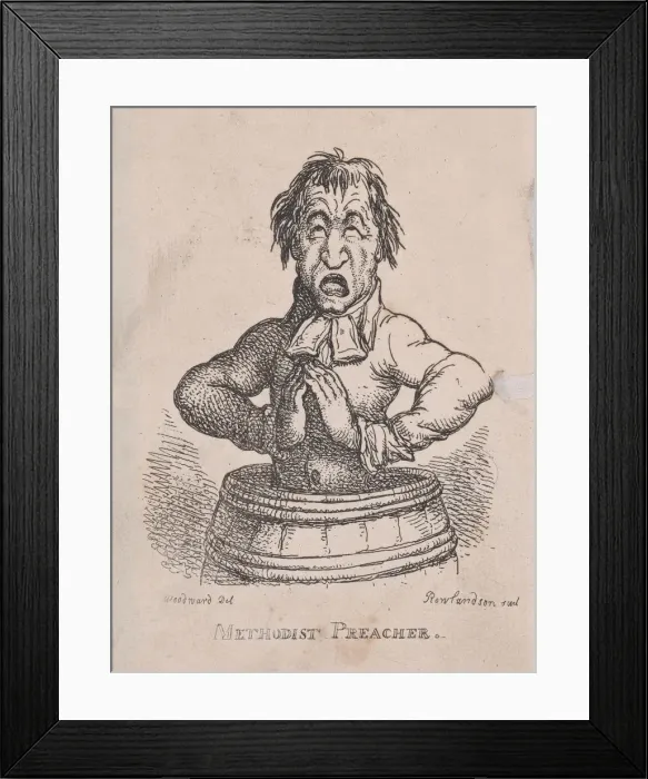 Framed Print : Methodist Preacher, April 1808. April 1808. Creator: Thomas Rowlandson Framed Print : Methodist Preacher, April 1808. April 1808. Creator: Thomas Rowlandson