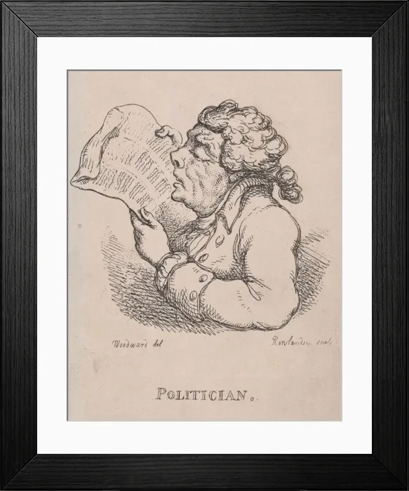 Framed Print : Politician, April 1808. April 1808. Creator: Thomas Rowlandson Framed Print : Politician, April 1808. April 1808. Creator: Thomas Rowlandson