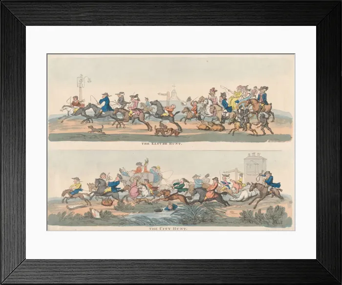 Framed Print : The Easter Hunt and The City Hunt, May 1, 1803. May 1, 1803. Creator: Thomas Rowlandson Framed Print : The Easter Hunt and The City Hunt, May 1, 1803. May 1, 1803. Creator: Thomas Rowlandson
