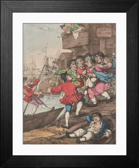 Framed Print : Miseries of London: Entering upon any of the bridges of London or any of the pass Framed Print : Miseries of London: Entering upon any of the bridges of London or any of the pass